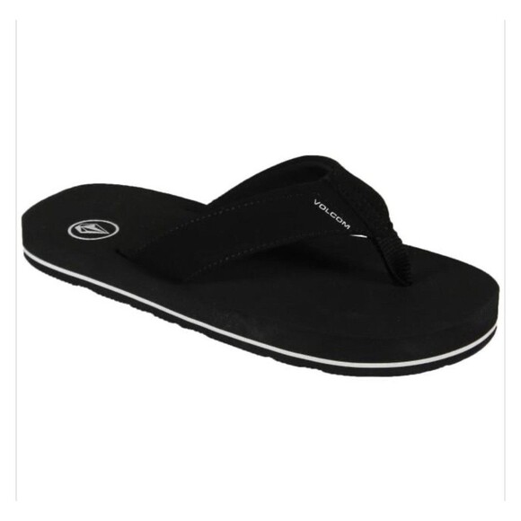 Volcom Boy's Victor Sandal - Classic Black - New - Size 4 - Picture 1 of 3